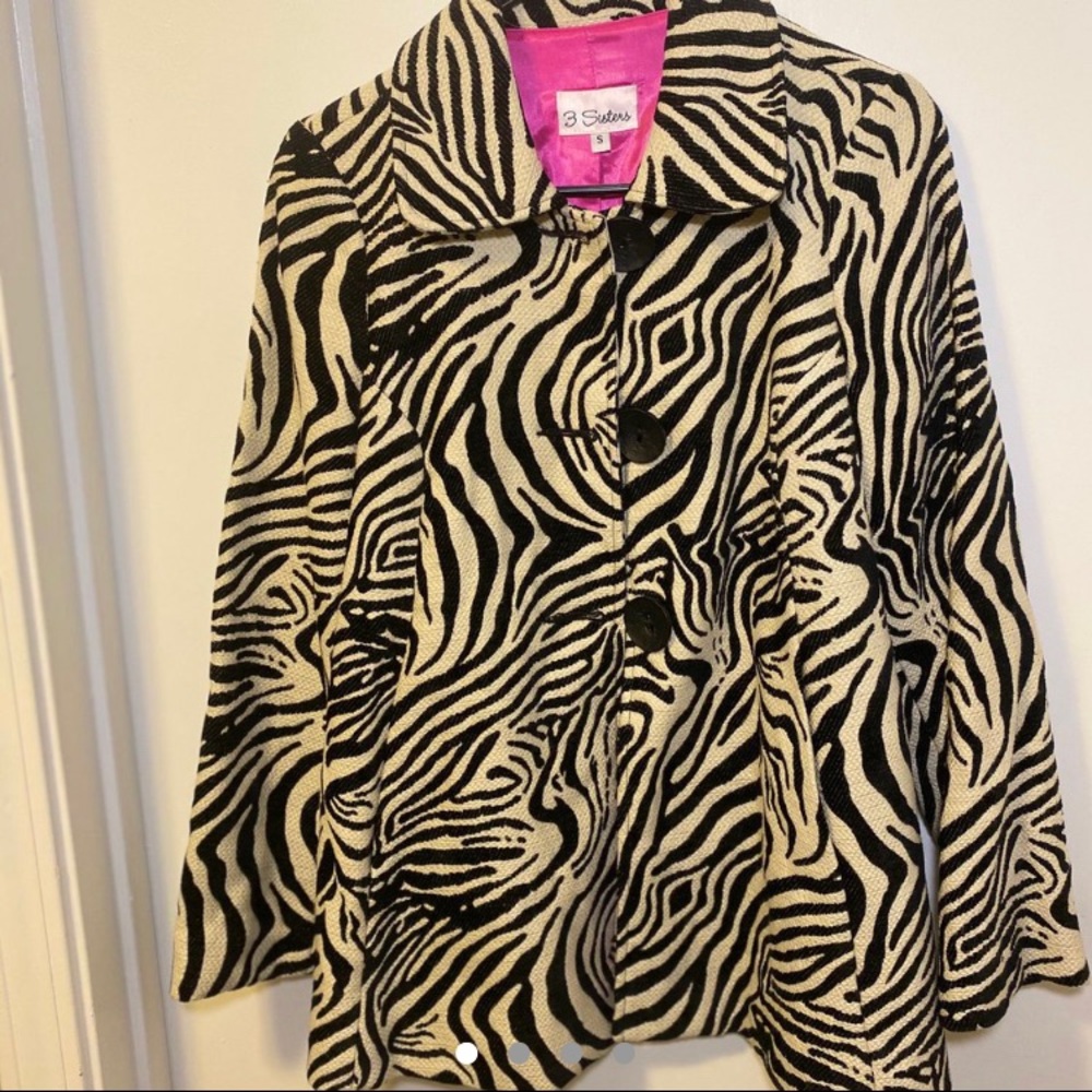 Vintage 3 Sisters Zebra Coat